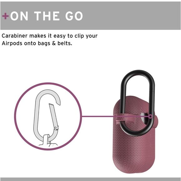 NWT U by UAG Silicone Case Shockproof Carabiner Dusty Rose AirPods Gen 1 & 2‎ - Picture 5 of 11
